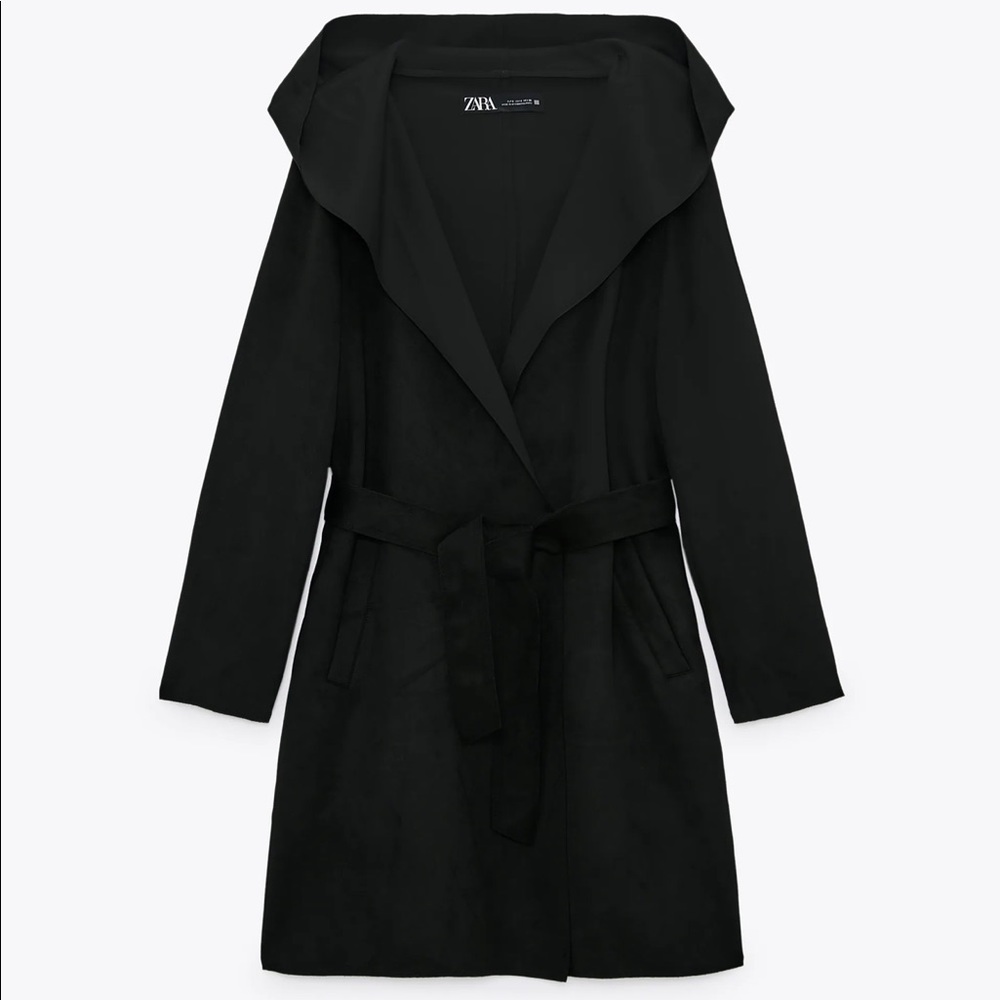 zara suede jacket- black